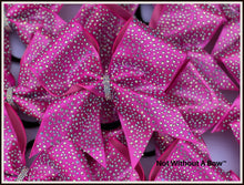 Load image into Gallery viewer, Competition Rhinestone Cheer Bow | Elite Rhinestone Cheer Bow - Clear or AB Crystal
