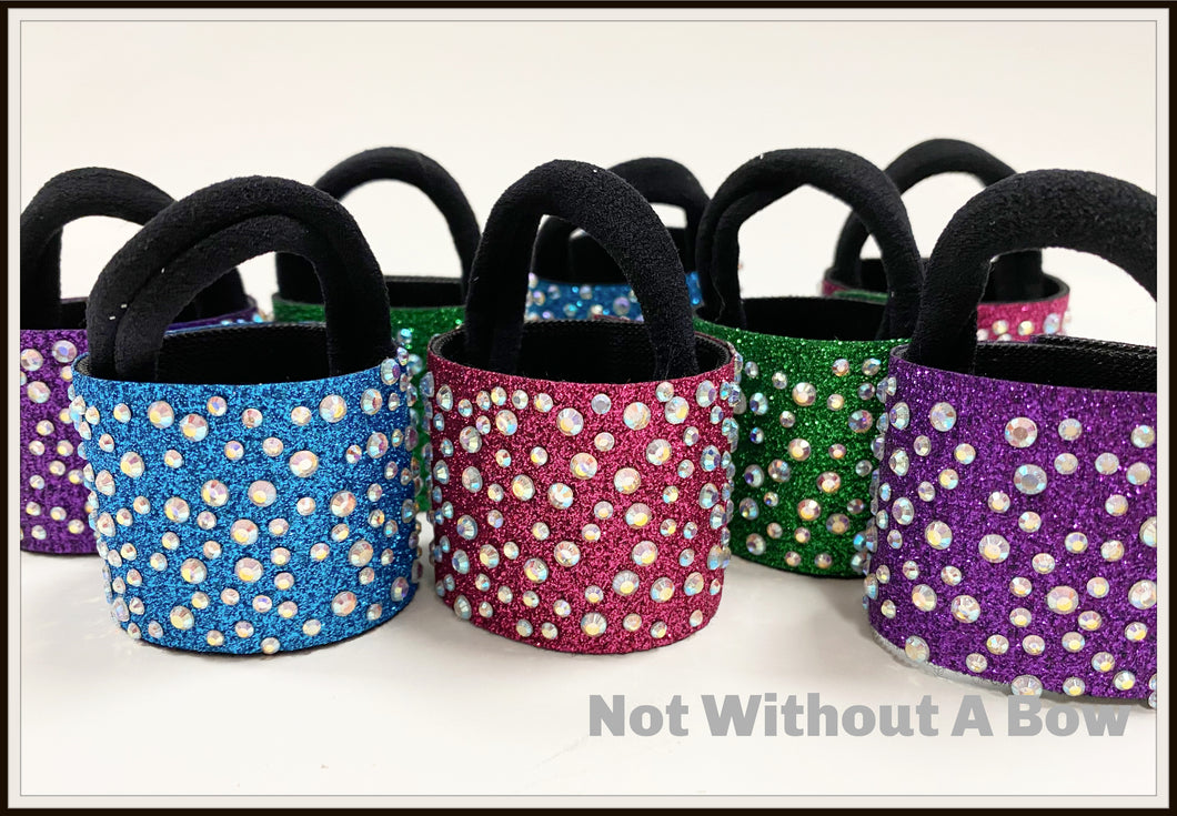 Glitter Rhinestone PonyTail Cuff - Clear or AB Rhinestones