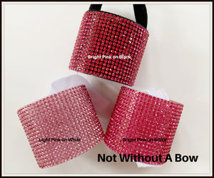 Pink Awareness Rhinestone PonyTail Cuff - Solid Color