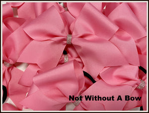 Solid Cheer Bow | Camp | Practice | Everyday Cheer Bow  - With Rhinestone BLING