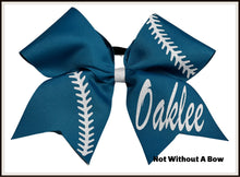 Load image into Gallery viewer, Softball Laces Bow Personalized | Customize Colors
