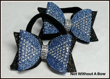 Load image into Gallery viewer, Mini Dolly Rhinestone Pigtail Bow - Glitter Double Layer Cheer Bow - Sold Individually

