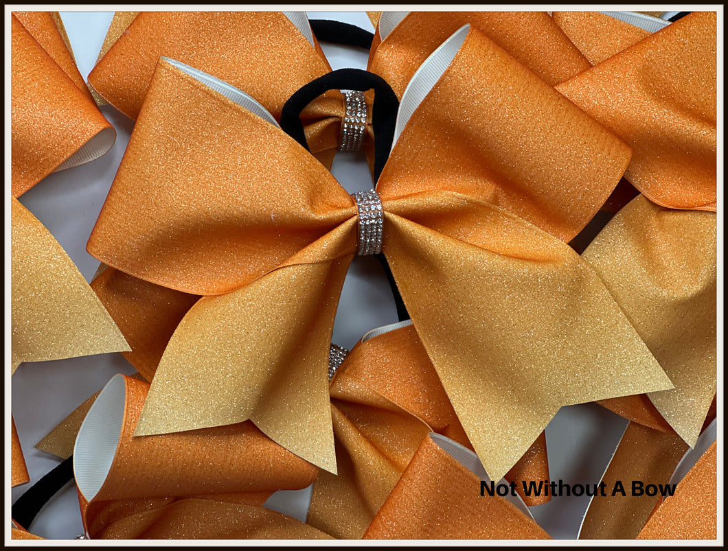 Ombre Glitter Sublimation Cheer Bow | Customize Colors