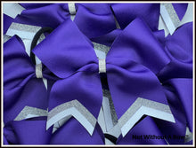 Load image into Gallery viewer, Chevron Glitter Tail Cheer Bow
