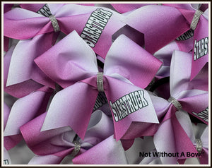 Ombre Personalized Glitter Sublimation Cheer Bow | Customize Colors