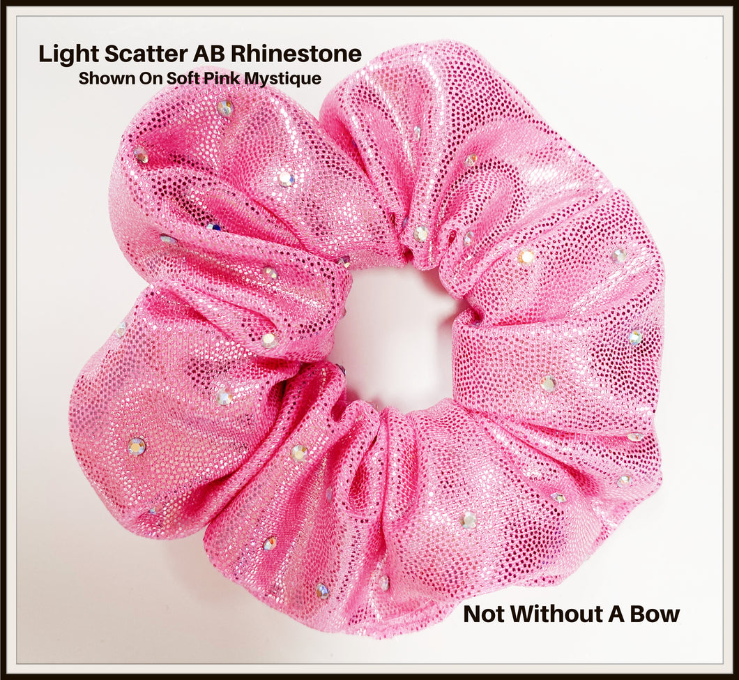 Light Scatter Rhinestone Scrunchie - Clear Rhinestones