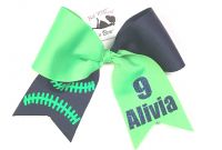 Softball Laces Bow Name Number  |  NWAB Exclusive